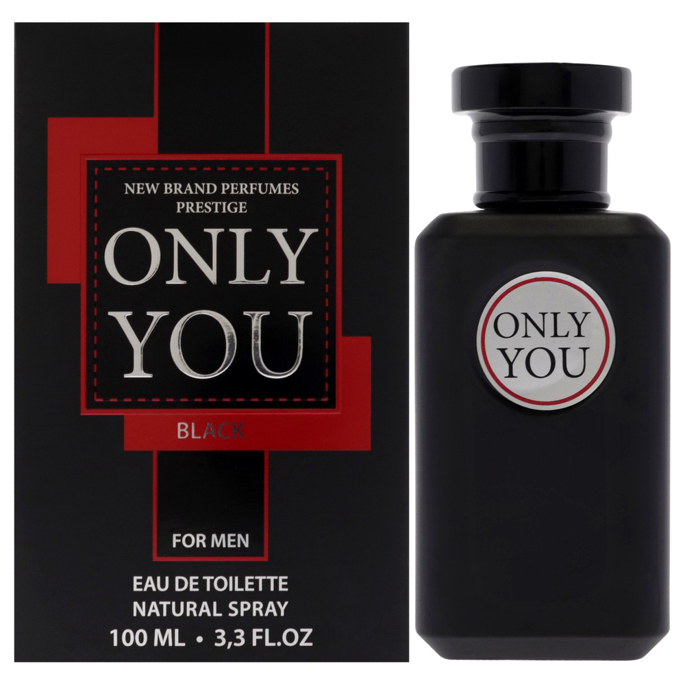 Only You Black by New Brand for Men - 3.3 oz EDT Spray
